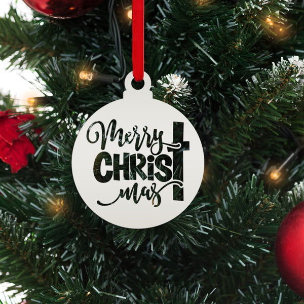 Metal Christmas Cross Ornament - Perfect for Holiday Decor - Elegant Christian Art - Unique Stocking Stuffer Gift - Charming Tree Decoration