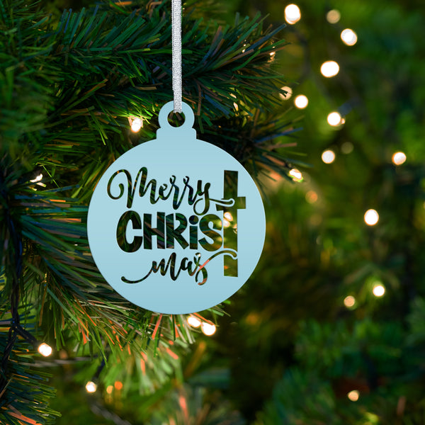 Metal Christmas Cross Ornament - Perfect for Holiday Decor - Elegant Christian Art - Unique Stocking Stuffer Gift - Charming Tree Decoration