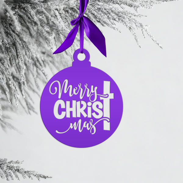 Metal Christmas Cross Ornament - Perfect for Holiday Decor - Elegant Christian Art - Unique Stocking Stuffer Gift - Charming Tree Decoration