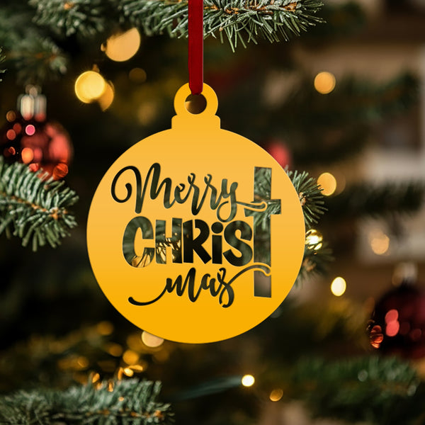 Metal Christmas Cross Ornament - Perfect for Holiday Decor - Elegant Christian Art - Unique Stocking Stuffer Gift - Charming Tree Decoration