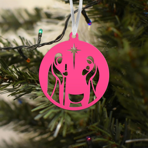 Metal Christmas Decor - Nativity Scene Ornament - Faith Inspired Holiday Decorations - Christian Manger Scene Trinket - Unique Gifts for Her