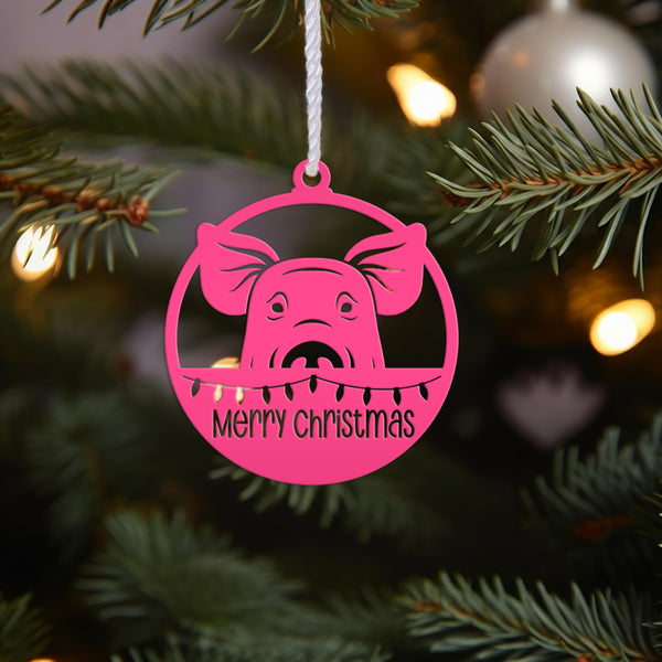 Pig Metal Ornament, Farm Ornament