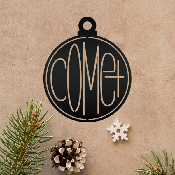 Santa's Reindeer Names Metal Christmas/Holiday Ornaments