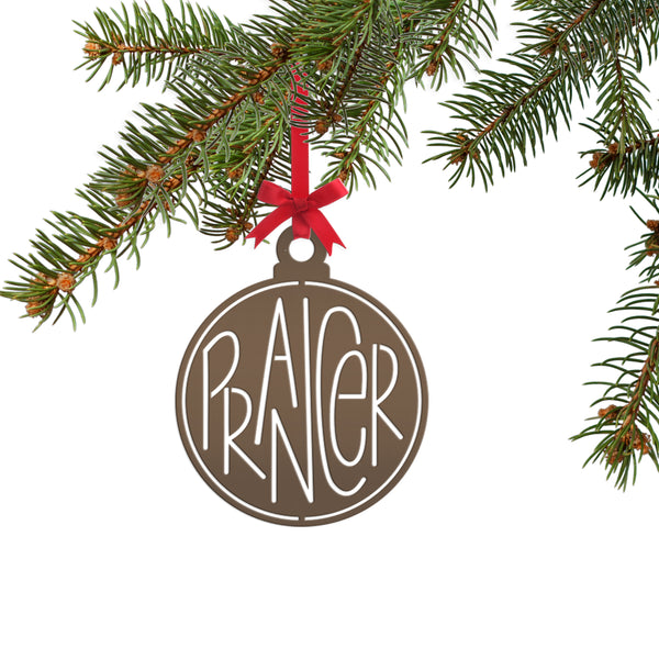 Santa's Reindeer Names Metal Christmas/Holiday Ornaments