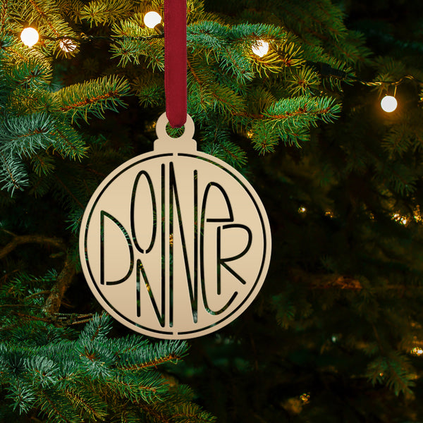 Santa's Reindeer Names Metal Christmas/Holiday Ornaments