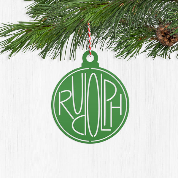 Santa's Reindeer Names Metal Christmas/Holiday Ornaments