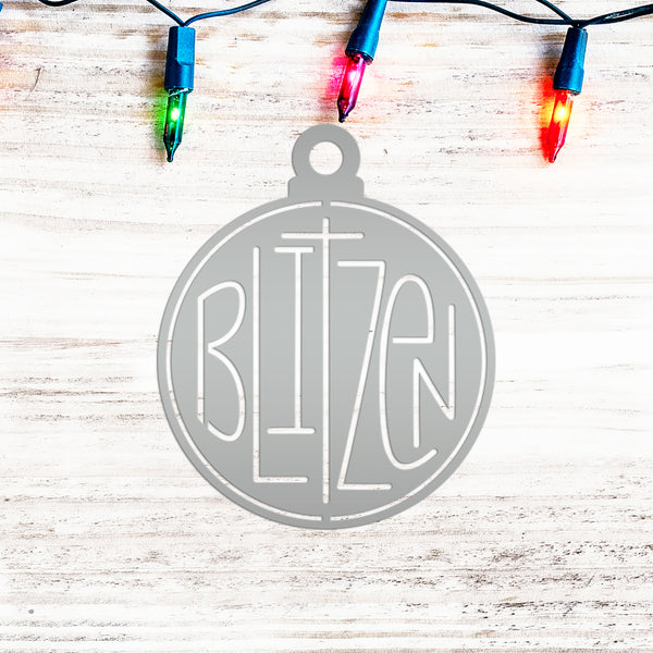 Santa's Reindeer Names Metal Christmas/Holiday Ornaments