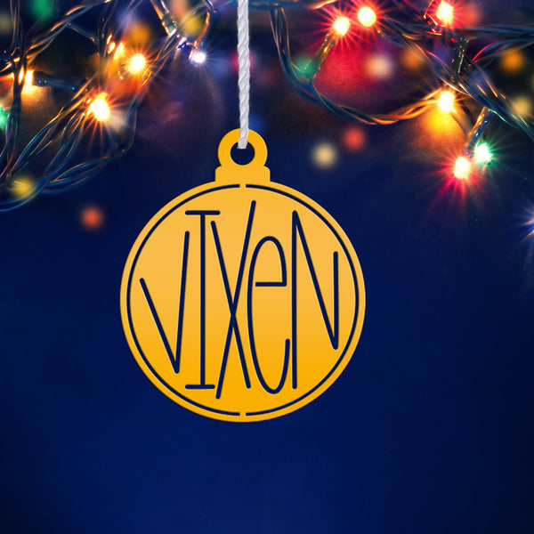 Santa's Reindeer Names Metal Christmas/Holiday Ornaments