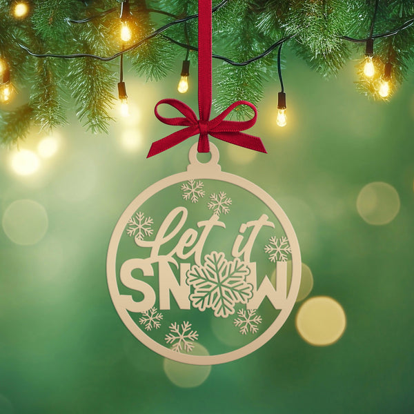 Assorted Snow Themed Metal Christmas/Holiday Ornaments