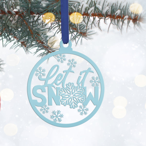 Assorted Snow Themed Metal Christmas/Holiday Ornaments
