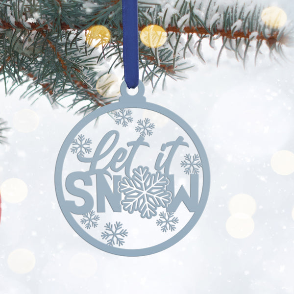 Assorted Snow Themed Metal Christmas/Holiday Ornaments