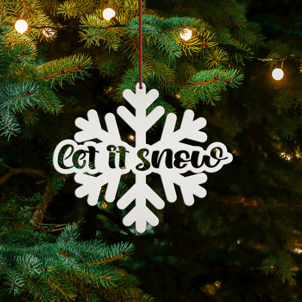 Assorted Snow Themed Metal Christmas/Holiday Ornaments