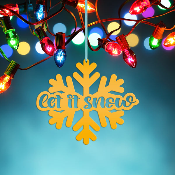 Assorted Snow Themed Metal Christmas/Holiday Ornaments