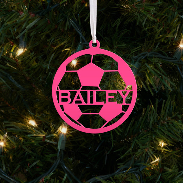 Personalized Soccer Metal Christmas/Holiday Ornament