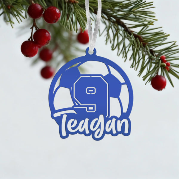 Personalized Soccer Metal Ornament - Senior Gift