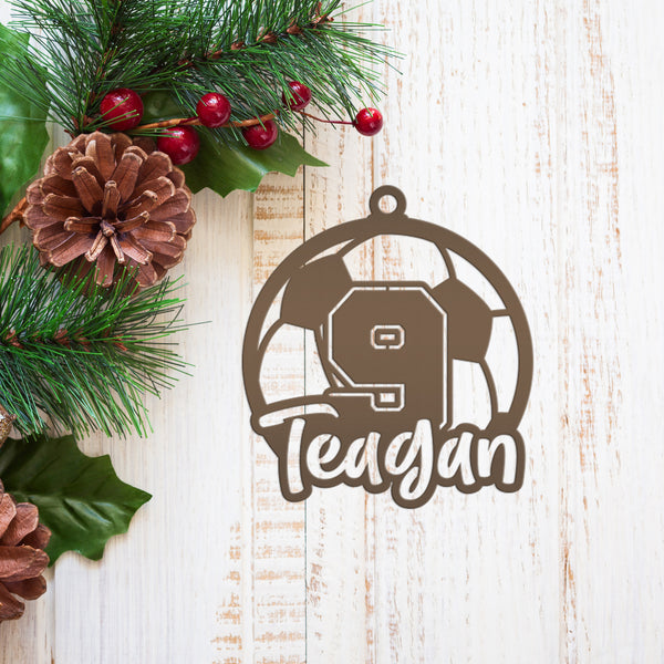 Personalized Soccer Metal Ornament - Senior Gift