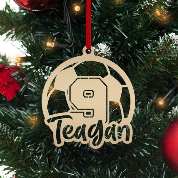 Personalized Soccer Metal Ornament - Senior Gift