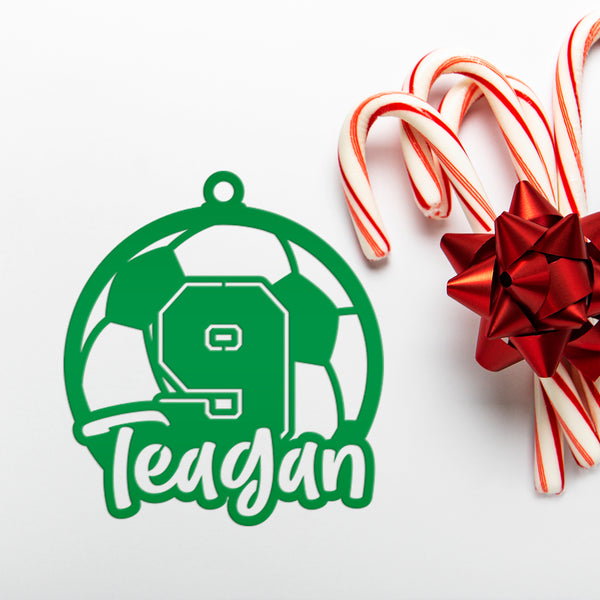 Personalized Soccer Metal Ornament - Senior Gift