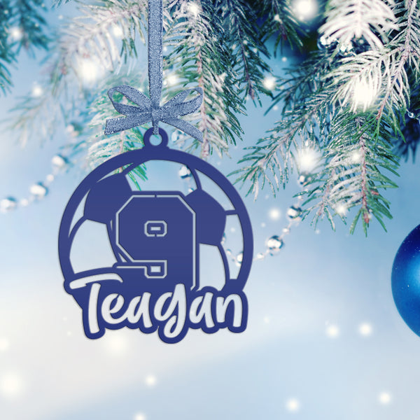 Personalized Soccer Metal Ornament - Senior Gift