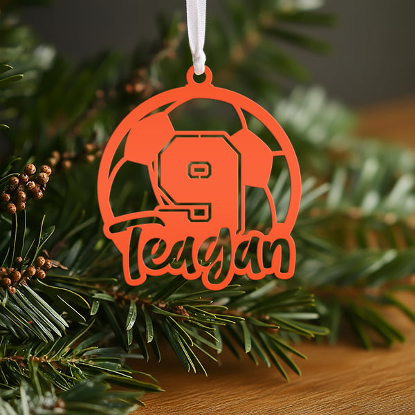Personalized Soccer Metal Ornament - Senior Gift