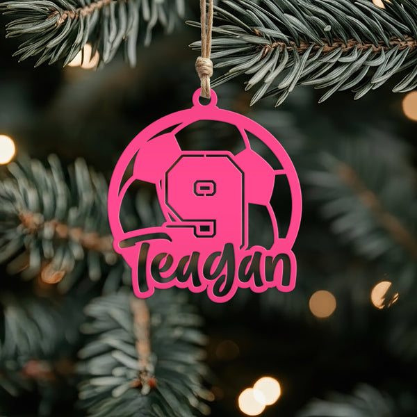 Personalized Soccer Metal Ornament - Senior Gift