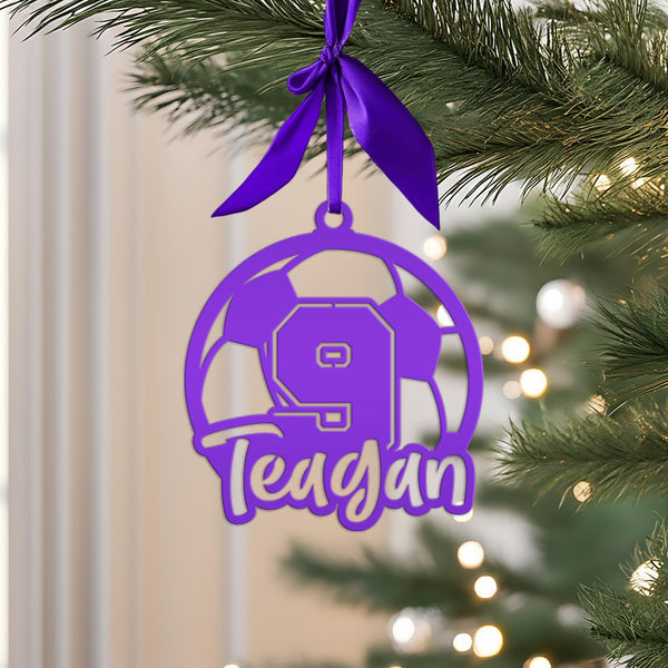 Personalized Soccer Metal Ornament - Senior Gift