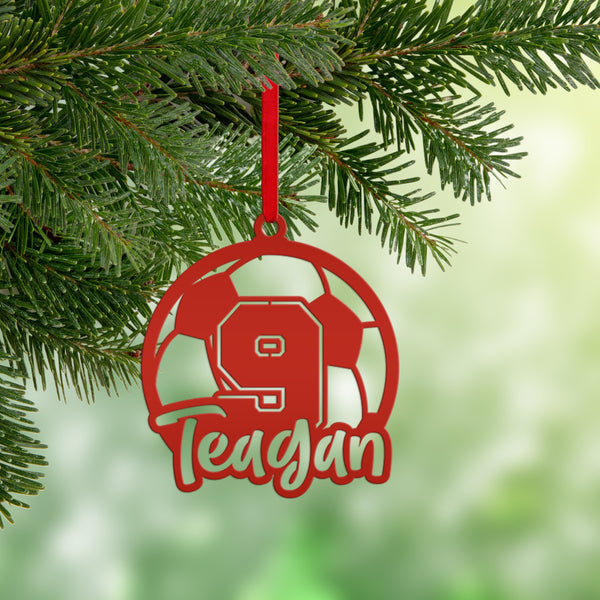 Personalized Soccer Metal Ornament - Senior Gift