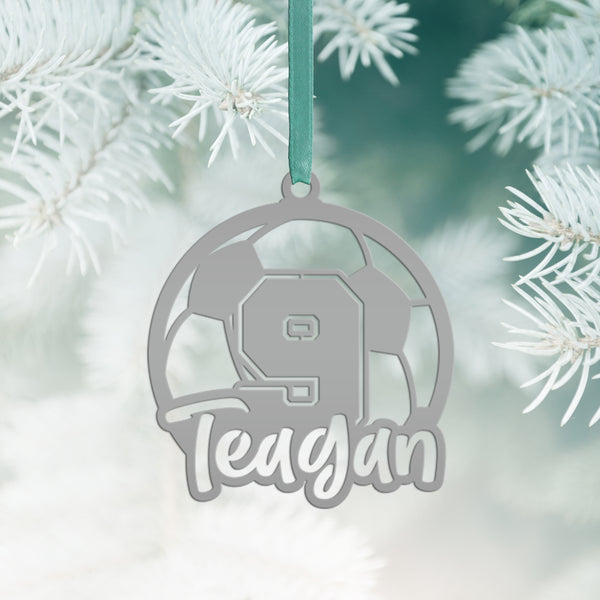 Personalized Soccer Metal Ornament - Senior Gift