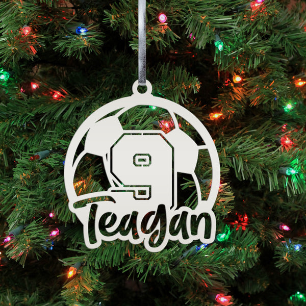 Personalized Soccer Metal Ornament - Senior Gift