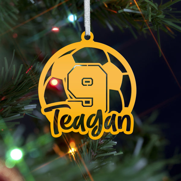 Personalized Soccer Metal Ornament - Senior Gift