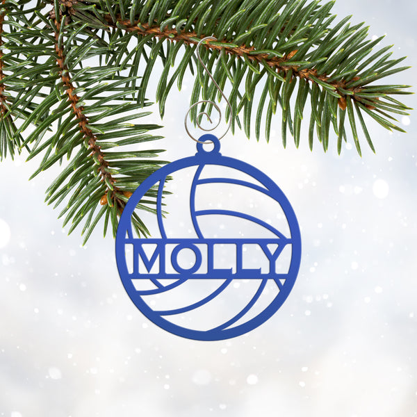 Personalized Volleyball Metal Christmas/Holiday Ornament