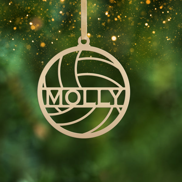 Personalized Volleyball Metal Christmas/Holiday Ornament
