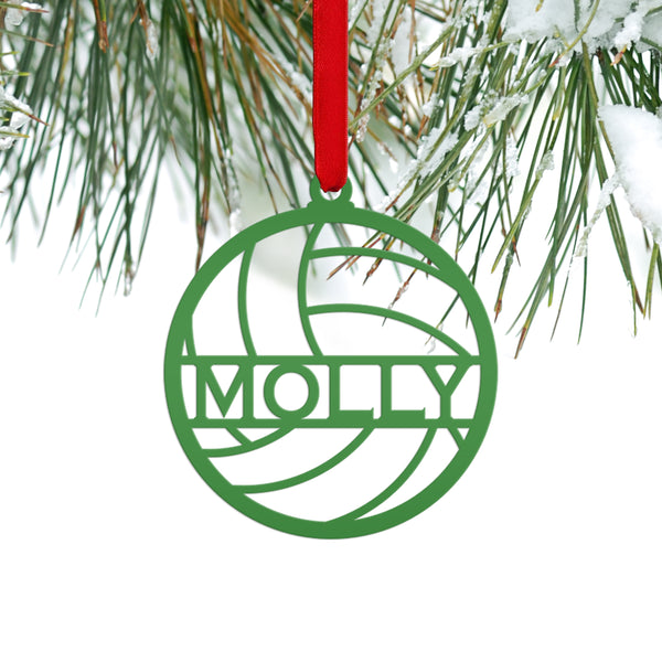 Personalized Volleyball Metal Christmas/Holiday Ornament