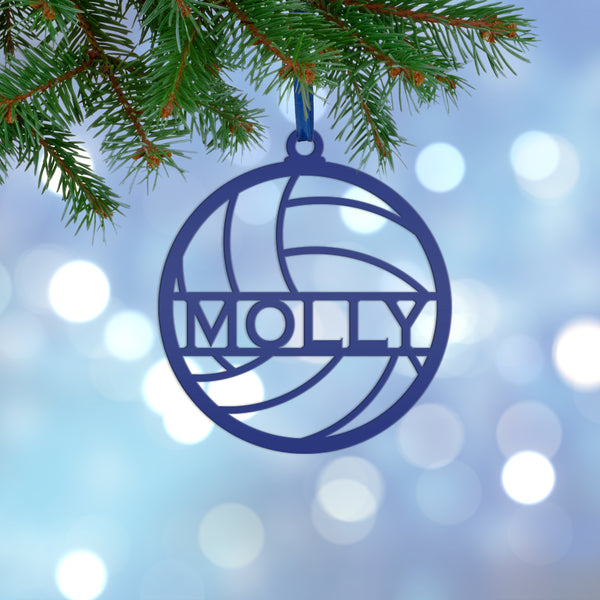 Personalized Volleyball Metal Christmas/Holiday Ornament