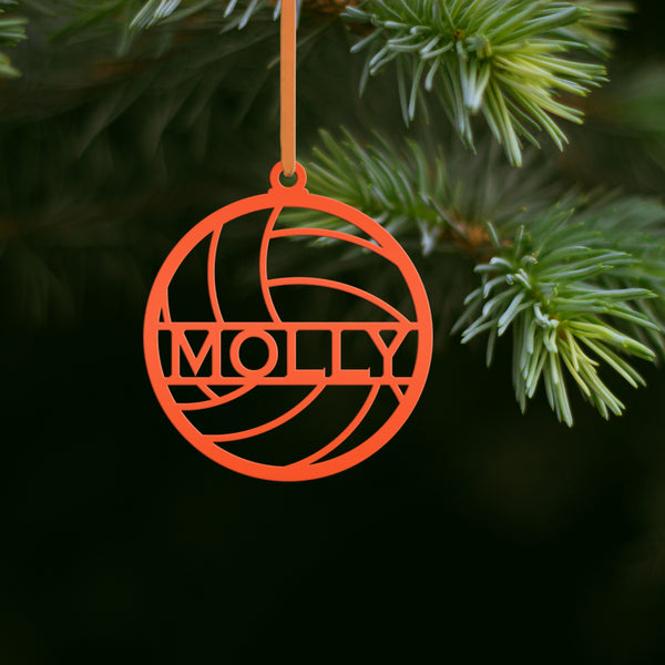 Personalized Volleyball Metal Christmas/Holiday Ornament