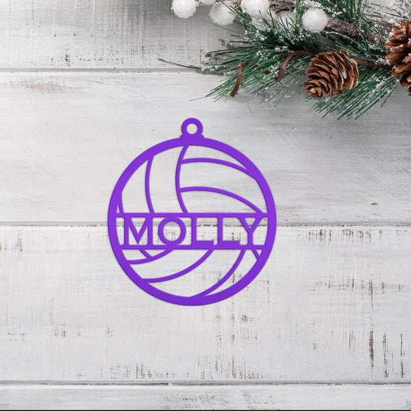 Personalized Volleyball Metal Christmas/Holiday Ornament