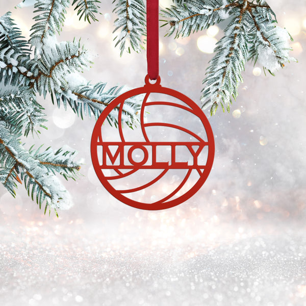 Personalized Volleyball Metal Christmas/Holiday Ornament