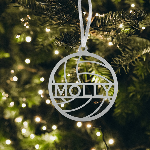 Personalized Volleyball Metal Christmas/Holiday Ornament