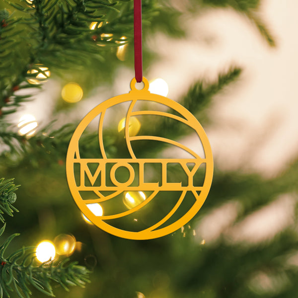 Personalized Volleyball Metal Christmas/Holiday Ornament