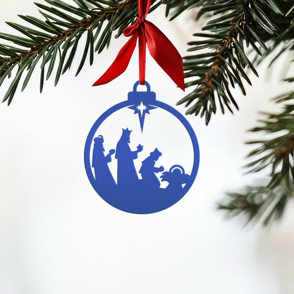 Three Wise Men Ornament - Elegant Metal Christmas Decor - Nativity Scene Decorations - Charming Xmas Trinkets - Seasonal Stocking Stuffers