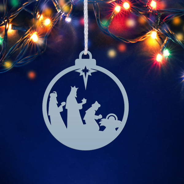 Three Wise Men Ornament - Elegant Metal Christmas Decor - Nativity Scene Decorations - Charming Xmas Trinkets - Seasonal Stocking Stuffers