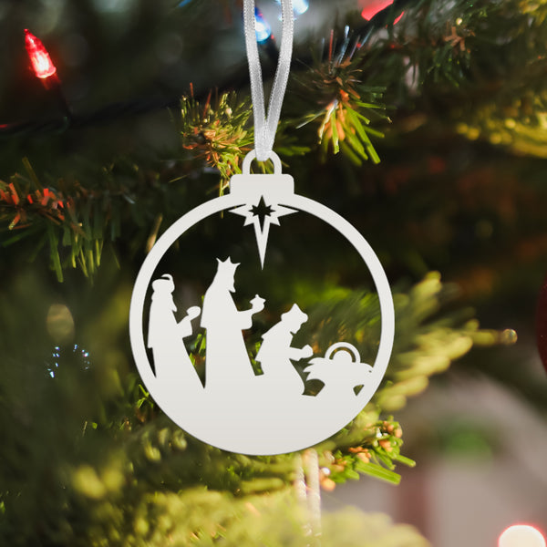 Three Wise Men Ornament - Elegant Metal Christmas Decor - Nativity Scene Decorations - Charming Xmas Trinkets - Seasonal Stocking Stuffers