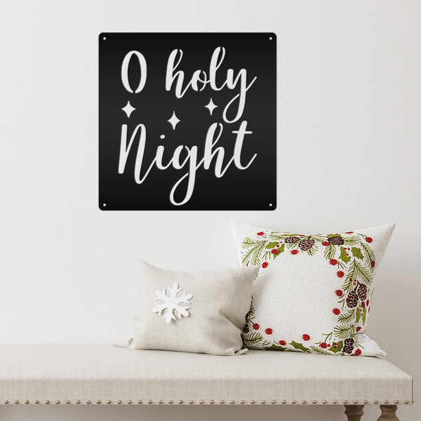 O Holy Night Christmas Metal Sign