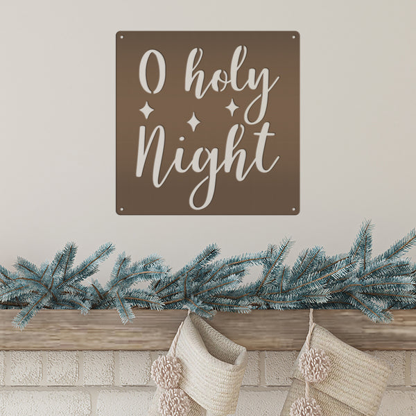 O Holy Night Christmas Metal Sign