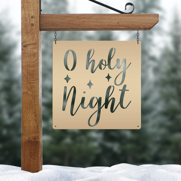 O Holy Night Christmas Metal Sign