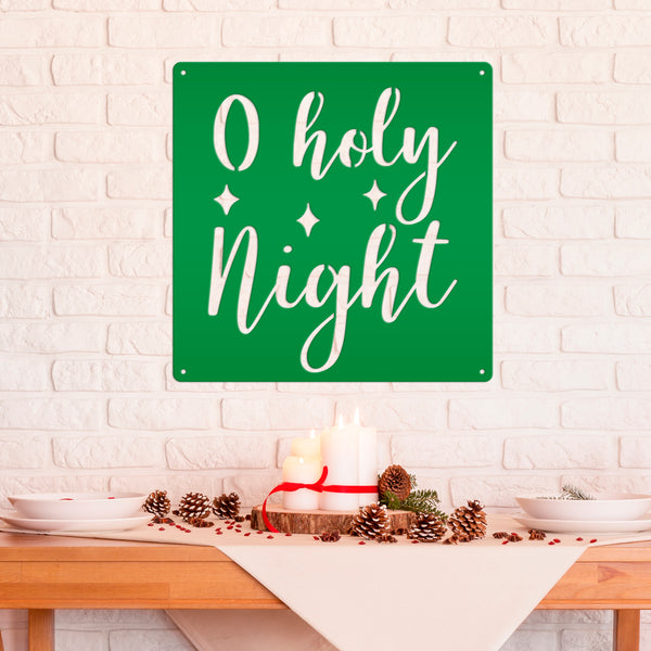 O Holy Night Christmas Metal Sign