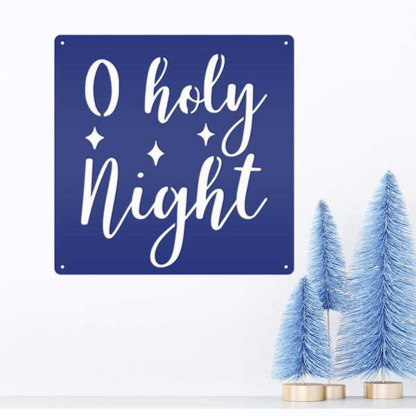 O Holy Night Christmas Metal Sign