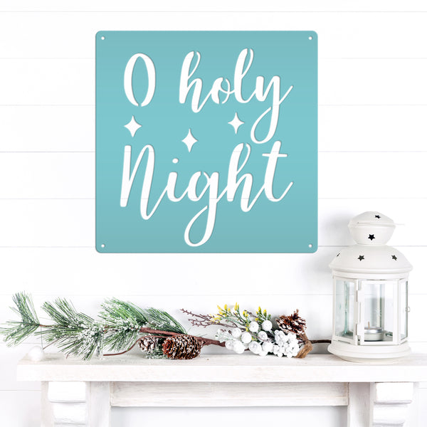 O Holy Night Christmas Metal Sign