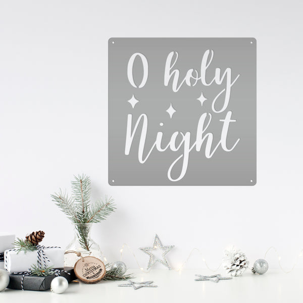 O Holy Night Christmas Metal Sign