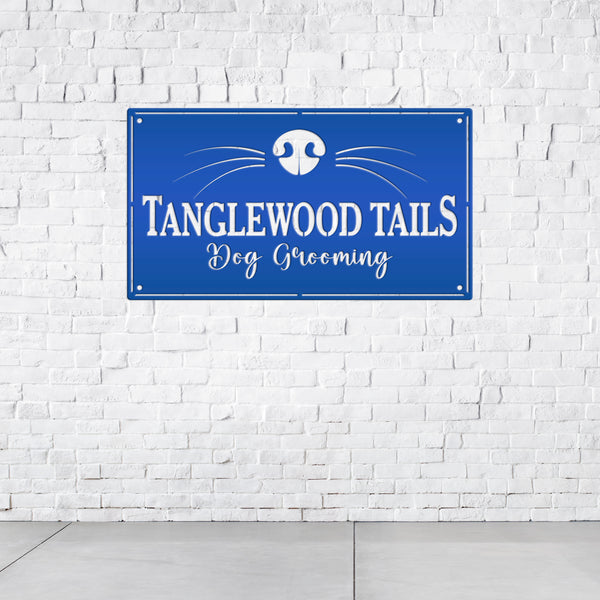 Custom Pet Grooming Salon Metal Sign - Dog Grooming